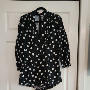 Black and White Polka Dot Jumpsuit